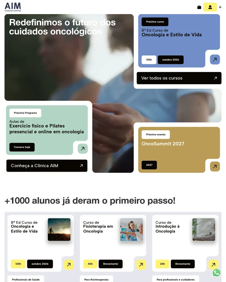Telas do ecossistema digital AIM